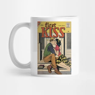 Vintage Romance Comic Book Cover - First Kiss Mug